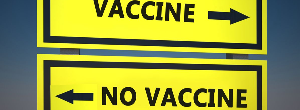 Vaccine road sign