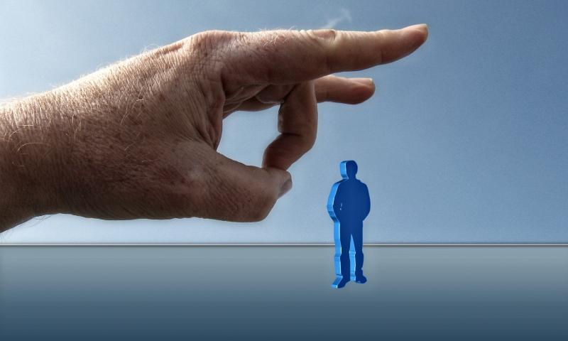 Hand and person figure