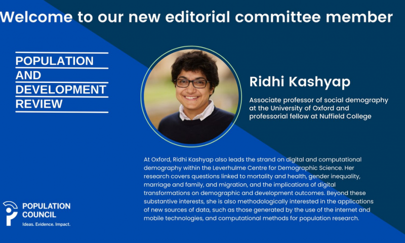 Ridhi appointed as new Editorial Committee member