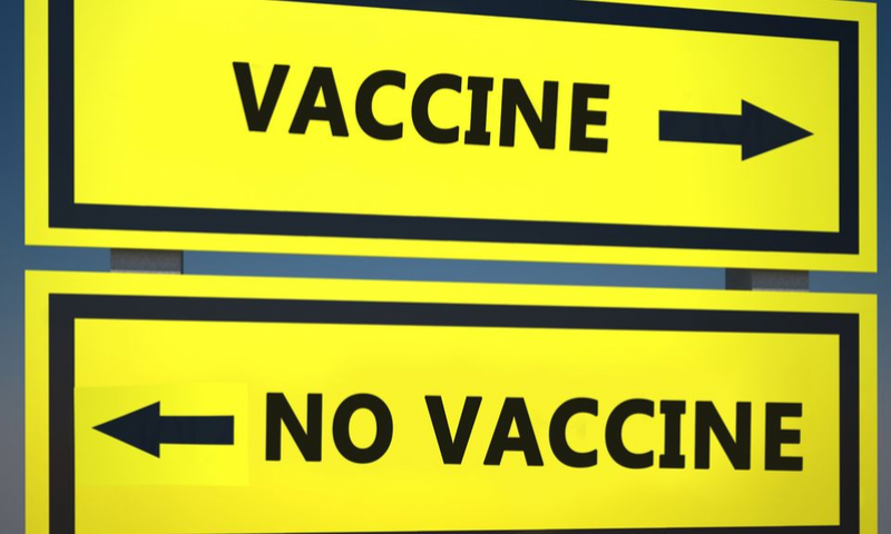 Vaccine road sign